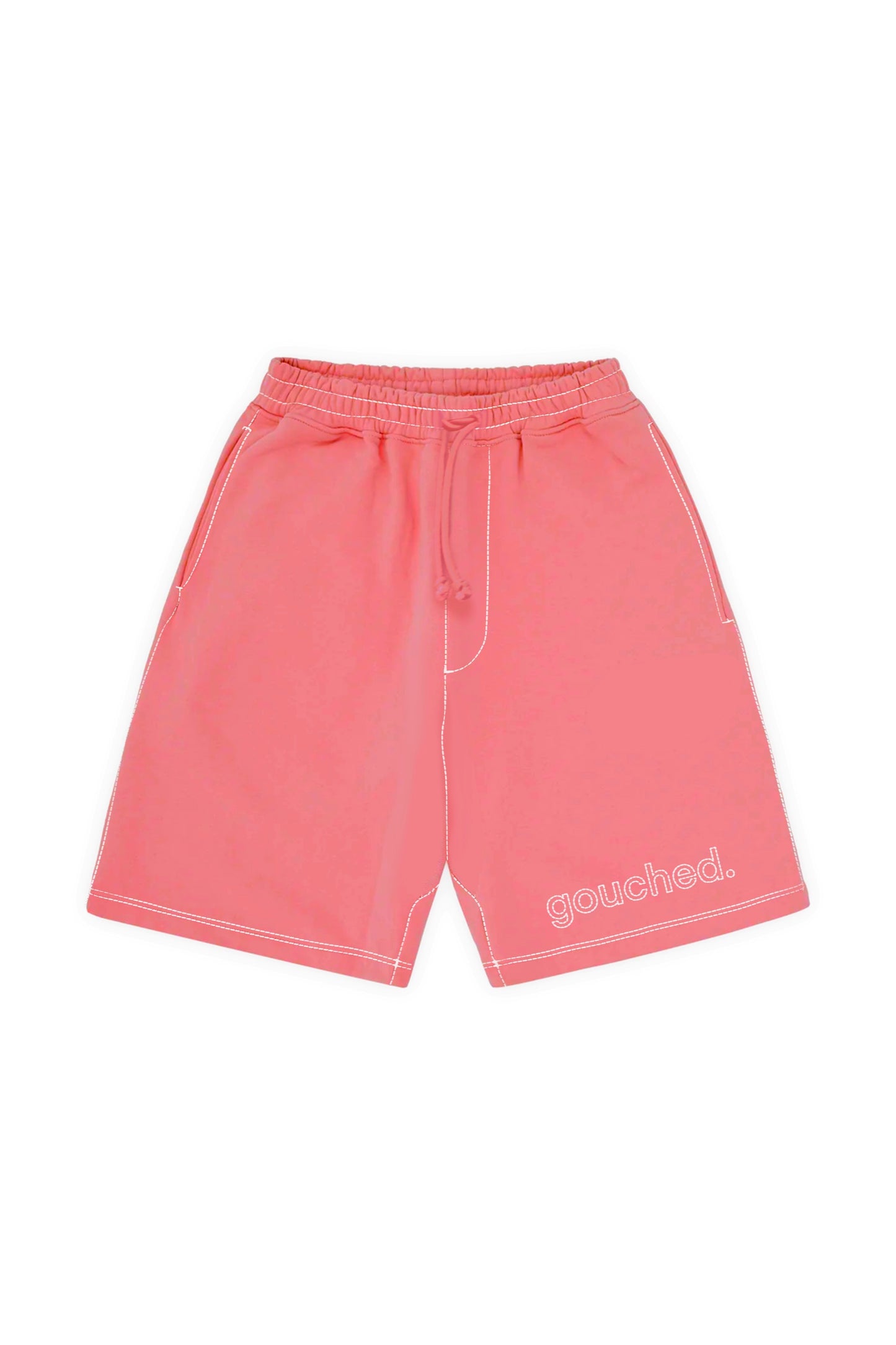 CORAL PINK DOUBLE STITCH SHORTS