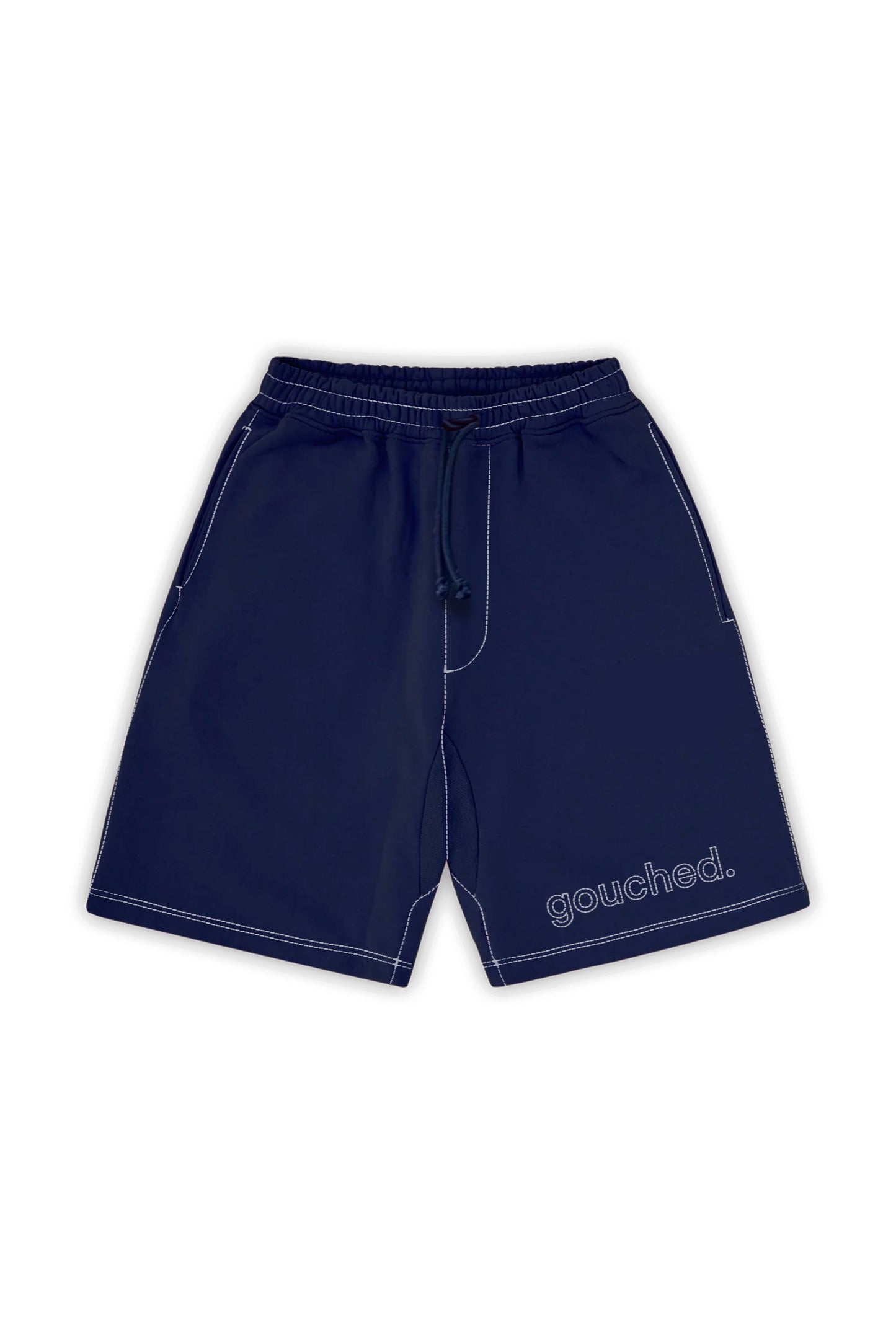 NAVY DOUBLE STITCH SHORTS