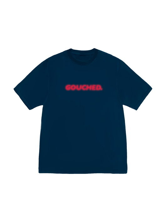 NAVY BLURRED GOUCHED TEE